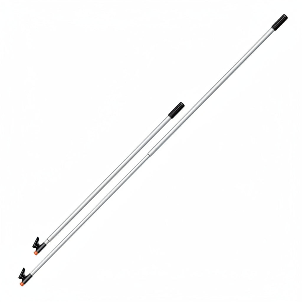 Davis Team Bootshaken DA4122 – Teleskop-Bootshaken aus silber eloxiertem Marine-Aluminium, 1400–2400 mm