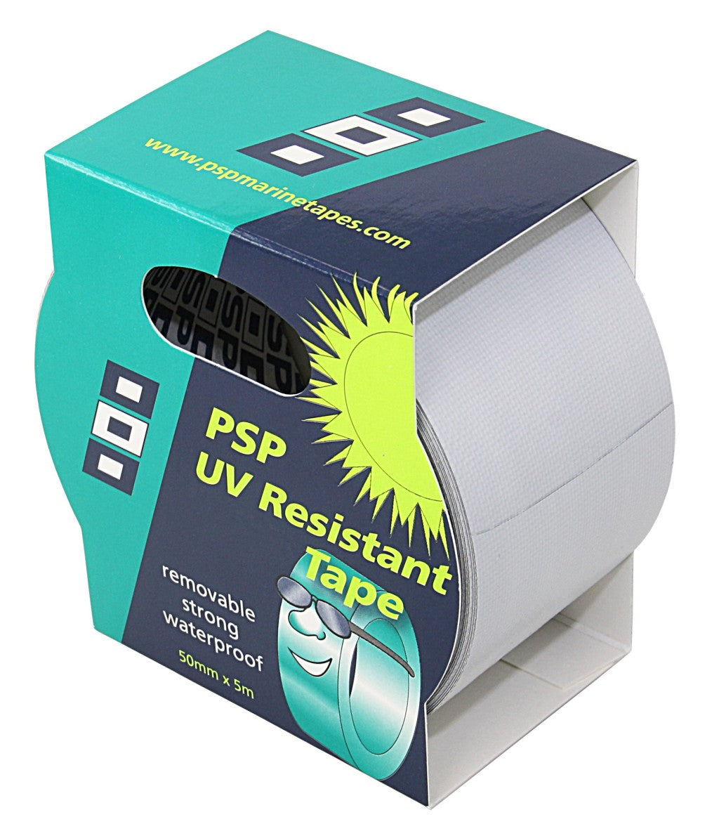 PSP marine tape Gewebeband 50mm x 5m hellgrau - UV-beständig, sehr gut ablösbar