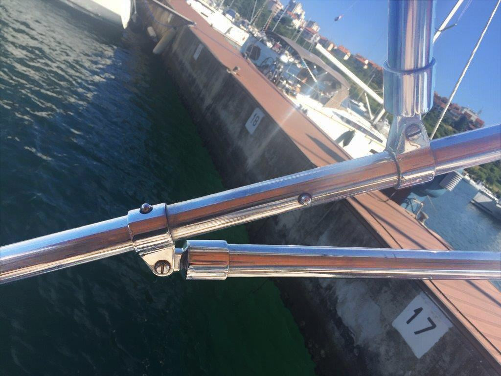 Rohrverbinder Edelstahl 1.4401 - 150mm mit Kugelsperre für 22mm/25mm