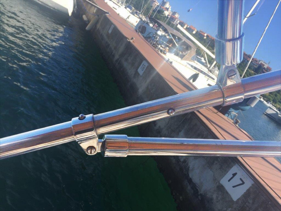 Rohrverbinder Edelstahl 1.4401 - 150mm mit Kugelsperre für 22mm/25mm