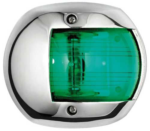OSCULATI Positionsleuchte Compact 12 Edelstahl - Sphera Design RINA zugelassen bis 12m Steuerbord