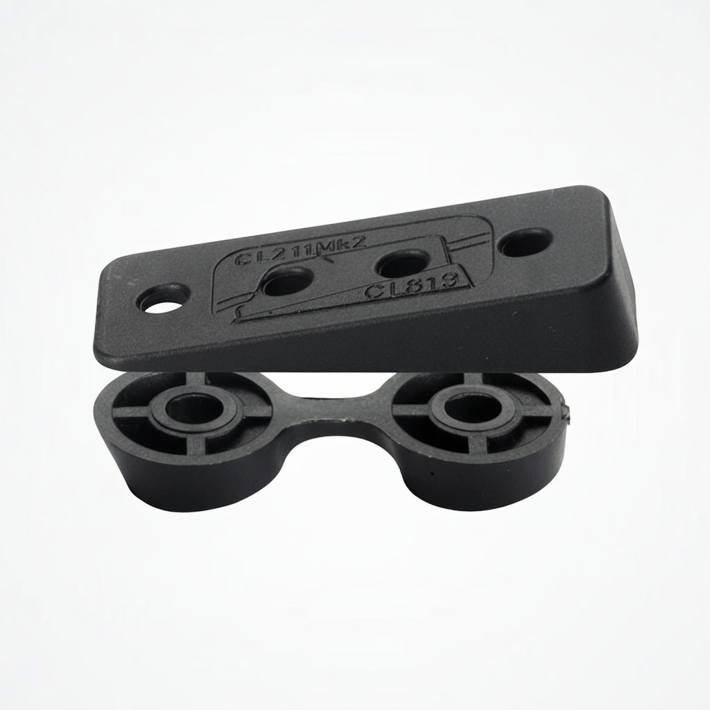 Clamcleat® CL819-SB Schrägsockel mit Gegenplatte - PP Tapered Pad für CL211-II & CL211AN-II