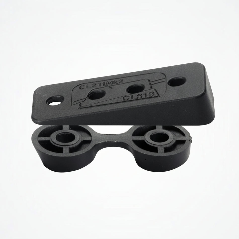 Clamcleat® CL819-SB Schrägsockel mit Gegenplatte - PP Tapered Pad für CL211-II & CL211AN-II