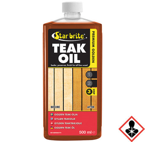 Star Brite Premium Golden Teak Oil - Tungöl-basierter Langzeitschutz