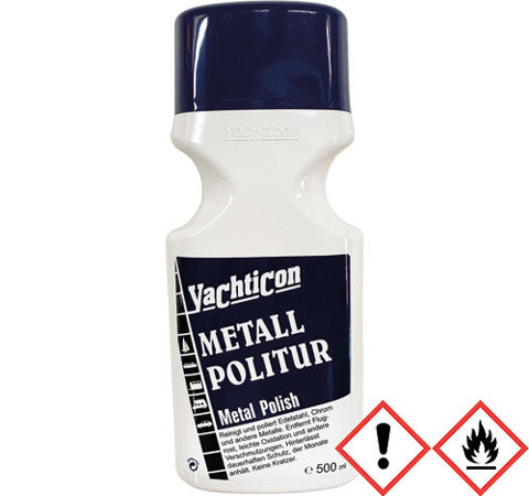 Yachticon Metall Politur 500ml - Für Edelstahl, Chrom, Messing und Bronze