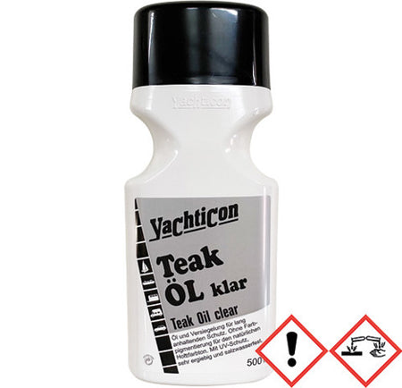 Yachticon Teak Öl Klar 500ml - Teaköl ohne Pigmentierung