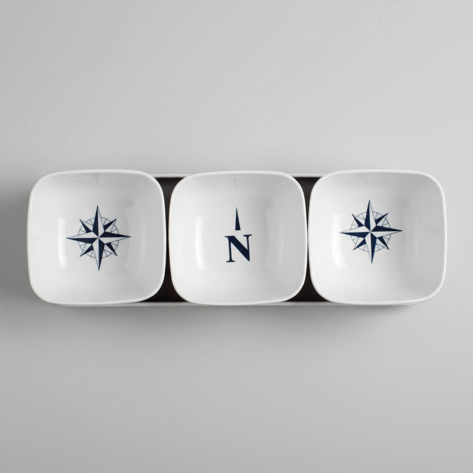 Marine Business Northwind Snackset 4-teilig - Melamin Snackschalen mit Tablett