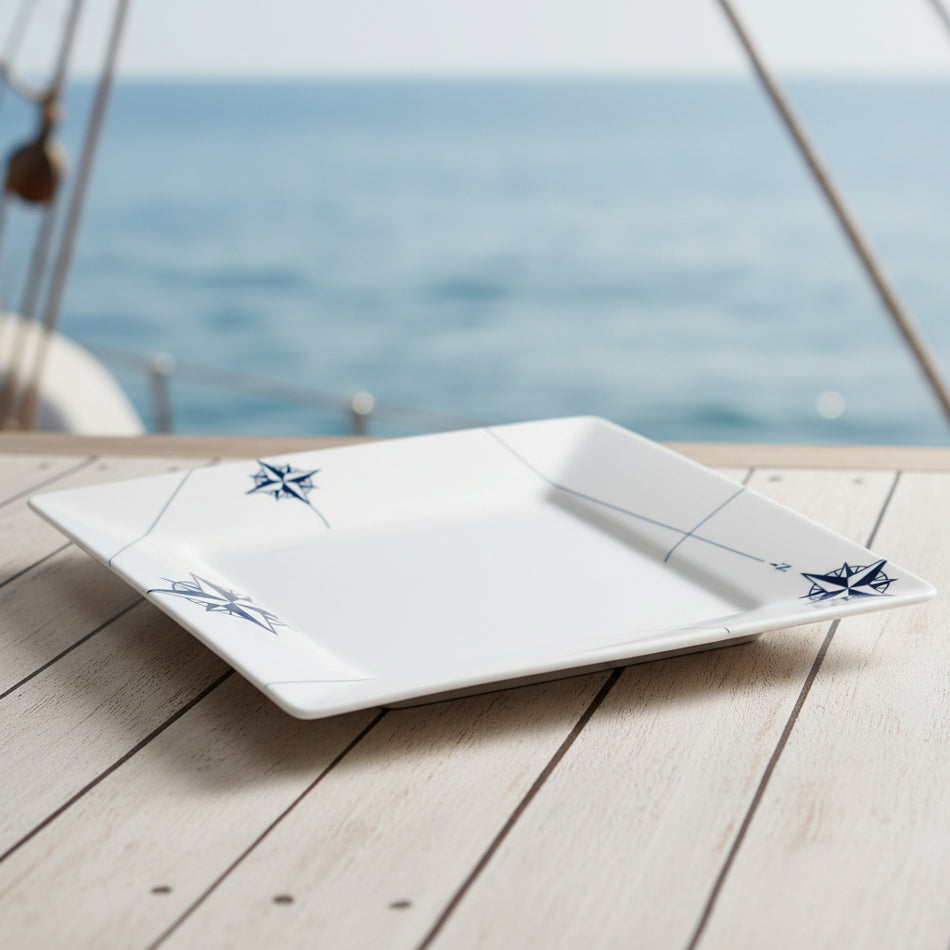 Marine Business Northwind Teller eckig 25 x 25 cm - Melamin Essteller 6 Stück