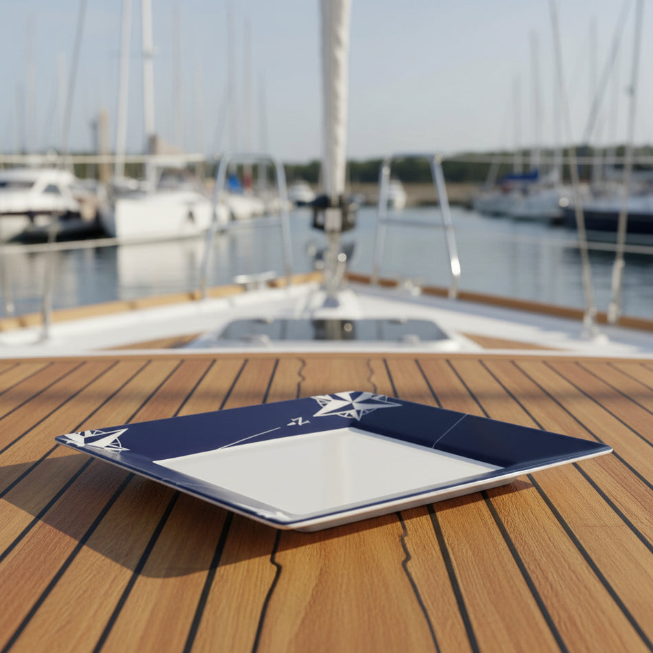 Marine Business Northwind Teller eckig 21 x 21 cm - Melamin Dessertteller 6 Stück