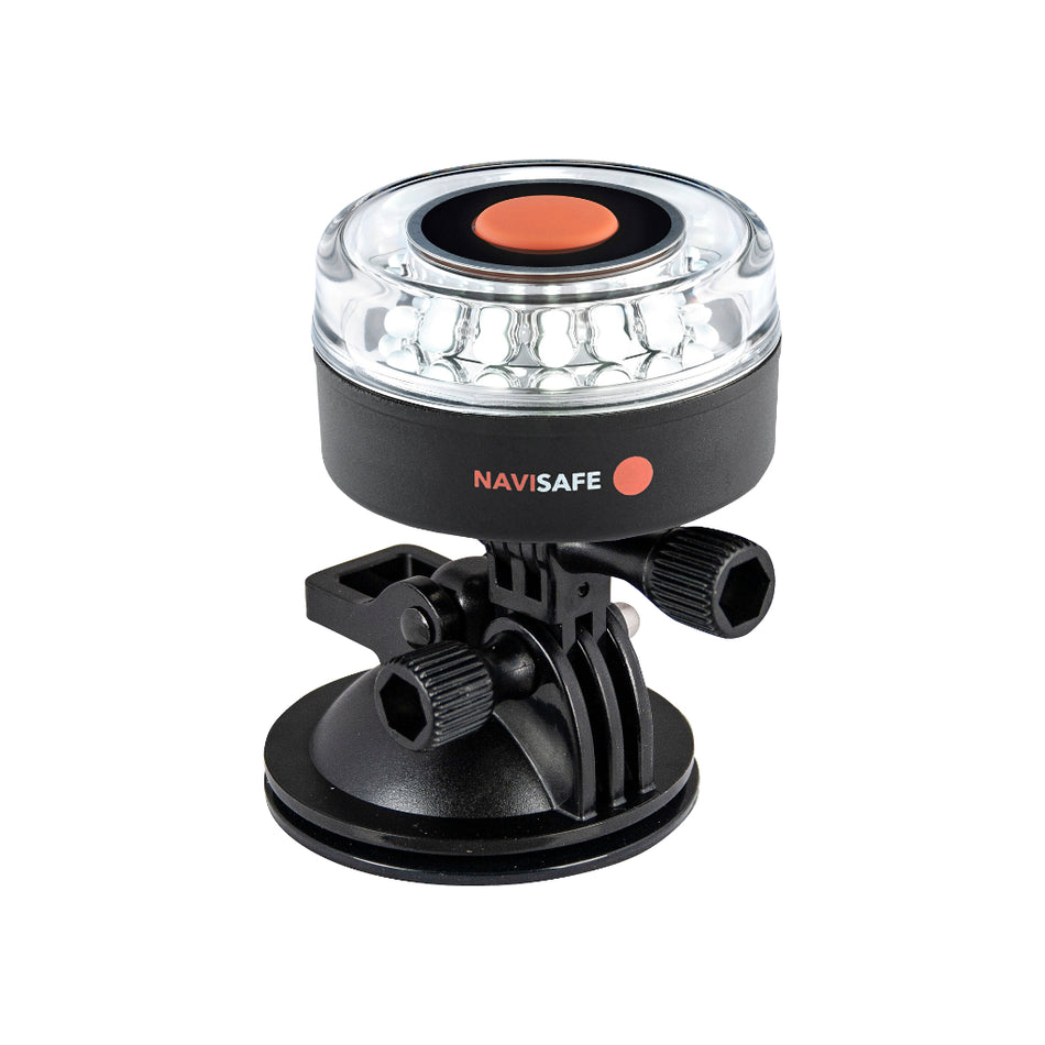 Navisafe Navi Light 360° 2NM mit Saugnapf weiß | USCG 2sm | 6 Modi | wasserdicht 20m | 139g