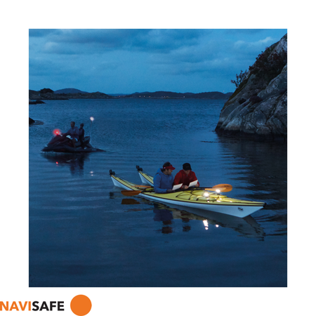 Navisafe Navi Light 360° 2NM mit Saugnapf weiß | USCG 2sm | 6 Modi | wasserdicht 20m | 139g