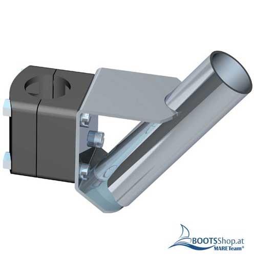 NAWA Flaggenstockhalter für Relingsrohre Edelstahl 25mm – ohne Bohren