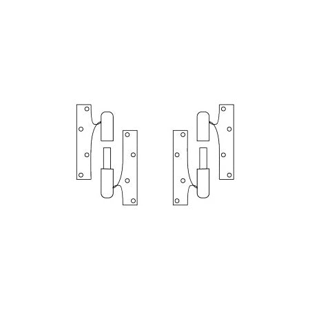 Türscharnier gestanzt aushebbar A2 Edelstahl 40x50x1,5mm