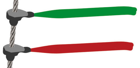 Windindikator für Wanten - Windanzeiger paarweise rot/grün