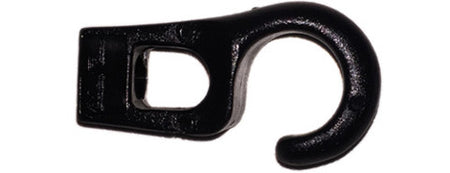 OFFENER HAKEN FÜR GUMMISCHNUR - Praktischer Kunststoffhaken für Tau bis 6mm in Weiß