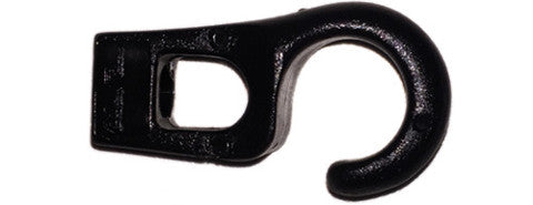 OFFENER HAKEN FÜR GUMMISCHNUR - Praktischer Kunststoffhaken für Tau bis 6mm in Weiß