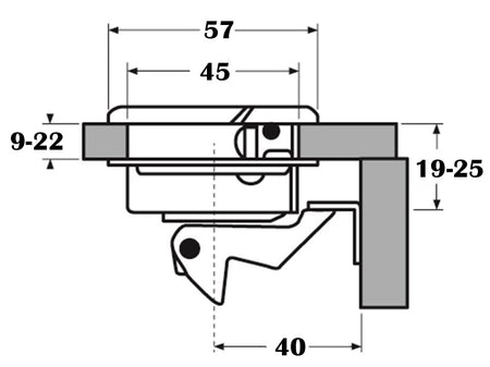 Edelstahl Einlassgriff Lukenheber A4 - AISI 316 - Klemmbereich 9-22 mm
