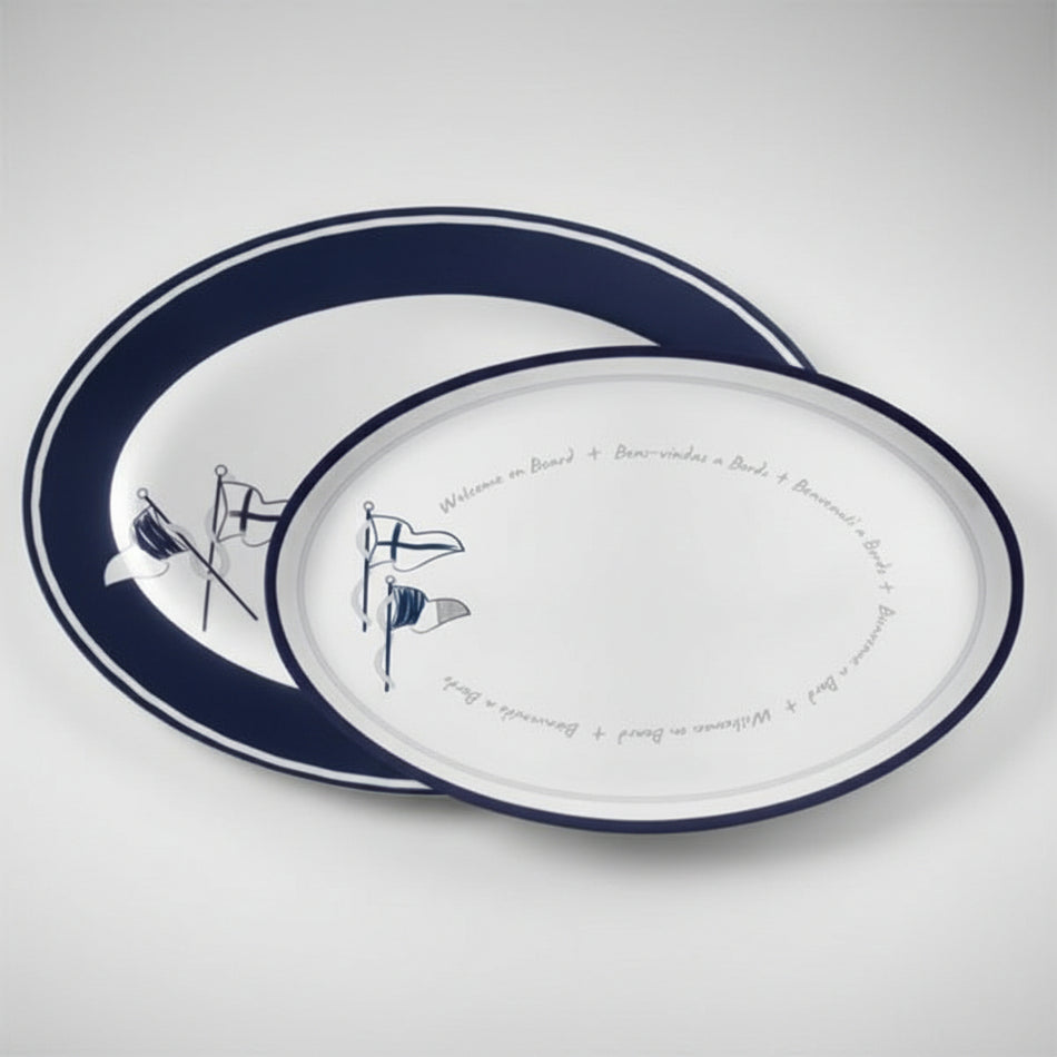 Marine Business Servierplatten Set Welcome On Board - 2 Stück Melamin Sailor Soul