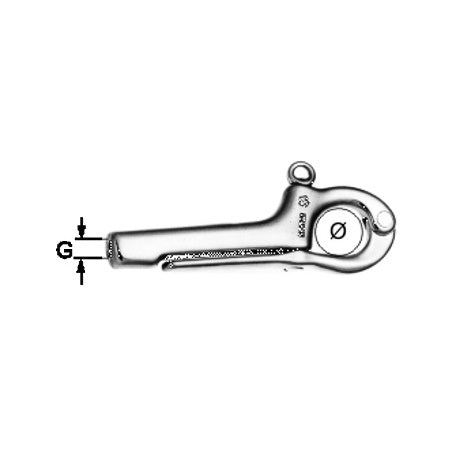 WICHARD Pelikanhaken SR2831 Edelstahl 17.4PH - M8, 100mm, 640kg WL
