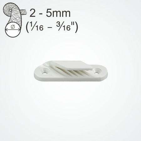 CLAMCLEAT CL214W Fine-Line Liekleinenklemme aus Nylon weiß - 1 Stück