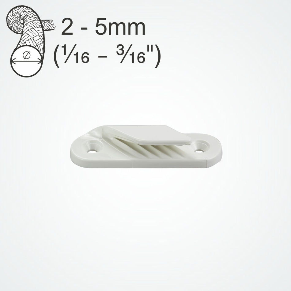CLAMCLEAT CL214W Fine-Line Liekleinenklemme aus Nylon weiß - 1 Stück