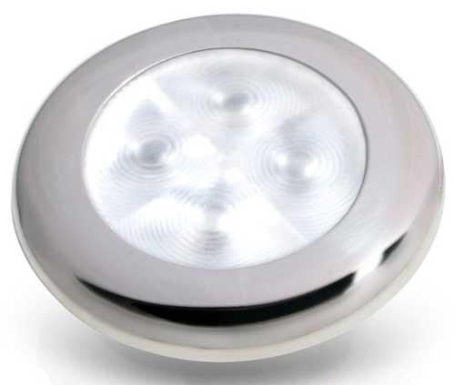 Hella Marine LED Leuchte Slim Line 12V 0,5W - Wasserdicht IP67 Edelstahl poliert weiß