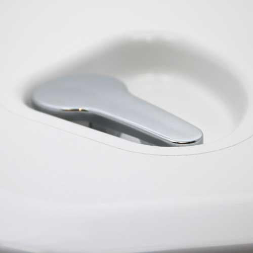 Zugangsklappe wasserdicht 370x375mm ABS weiß mit Chromgriff