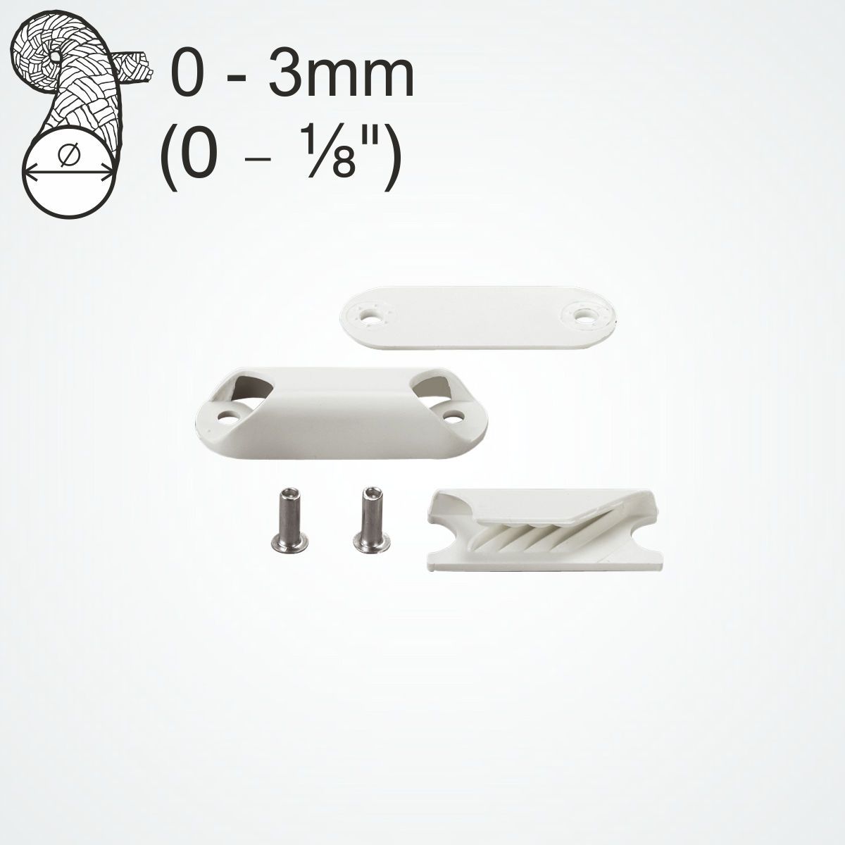 CLAMCLEAT CL221 Jollen Achterliekklemme aus Nylon