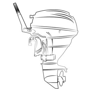 Motorpersenning Außenborder Polyester - UV-Schutz - Grau