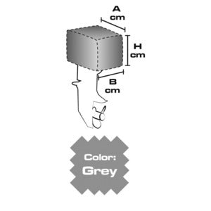 Motorpersenning Außenborder Polyester - UV-Schutz - Grau