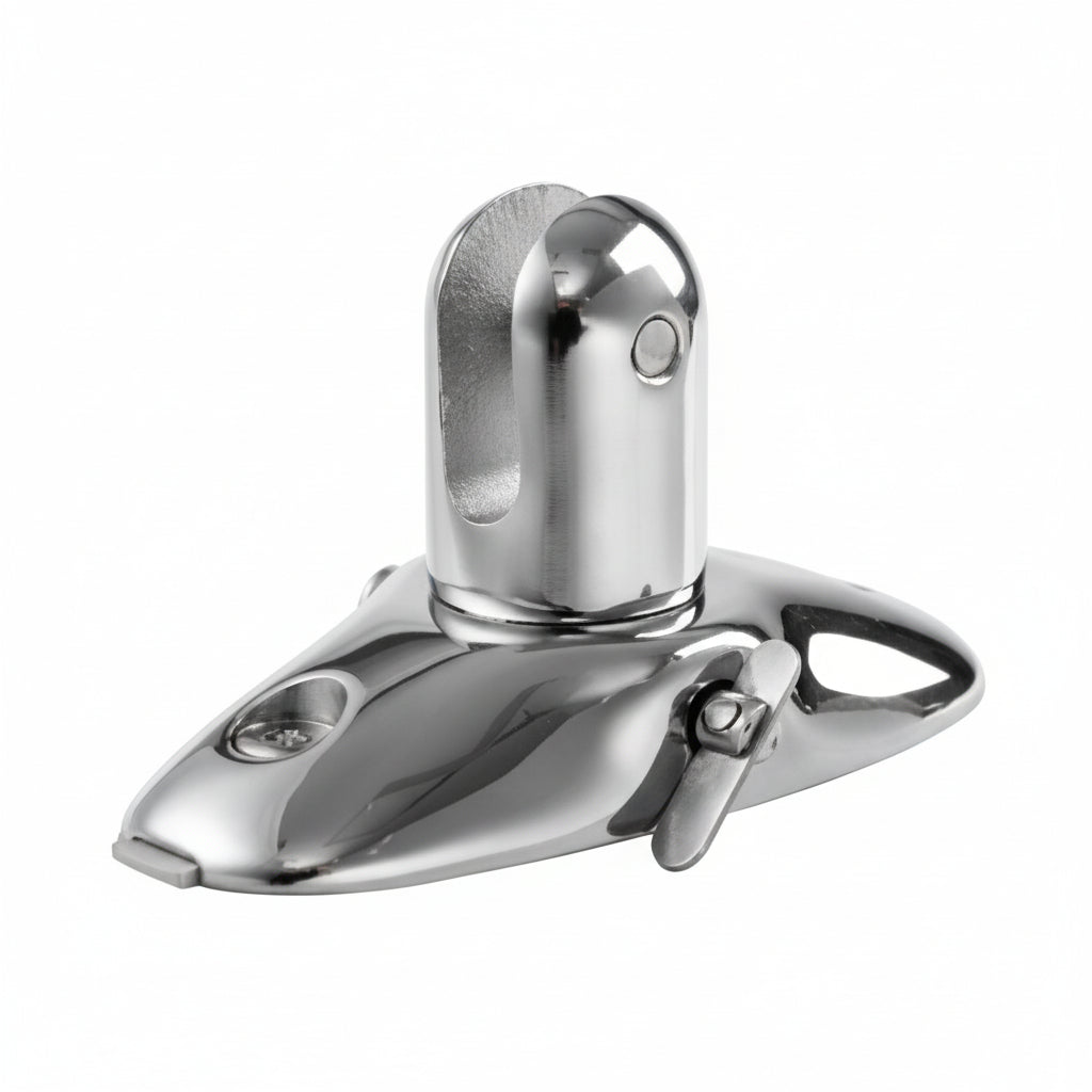 Klappverdecks-Fußstück Niro für Schlauchboote – Bimini-Fußstück zum Festkleben