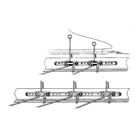 Reffer und Strecker Bindereff komplett - Aluminiumschiene mit Edelstahlrutschern