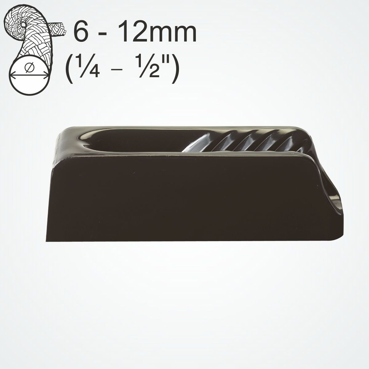 Clamcleat® CL228 Vertical mit Führungsauge 6-12 mm - Nylon Tauklemme