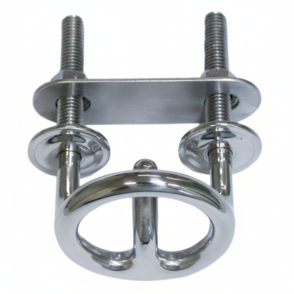 Wasserskihaken Niro in Ringform – Edelstahl A4, M10x75mm, Ring-Ø 60mm