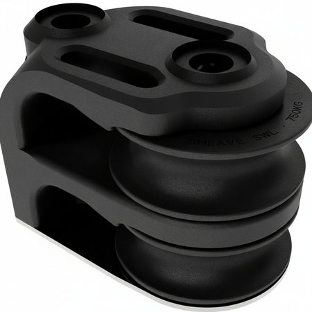 Lewmar HTX Control Double Foot Block 40mm 29194062 – 2-scheibig, Kugellager
