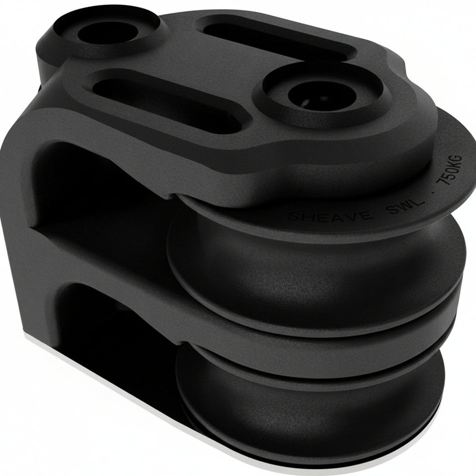 Lewmar HTX Control Double Foot Block 40mm 29194062 – 2-scheibig, Kugellager