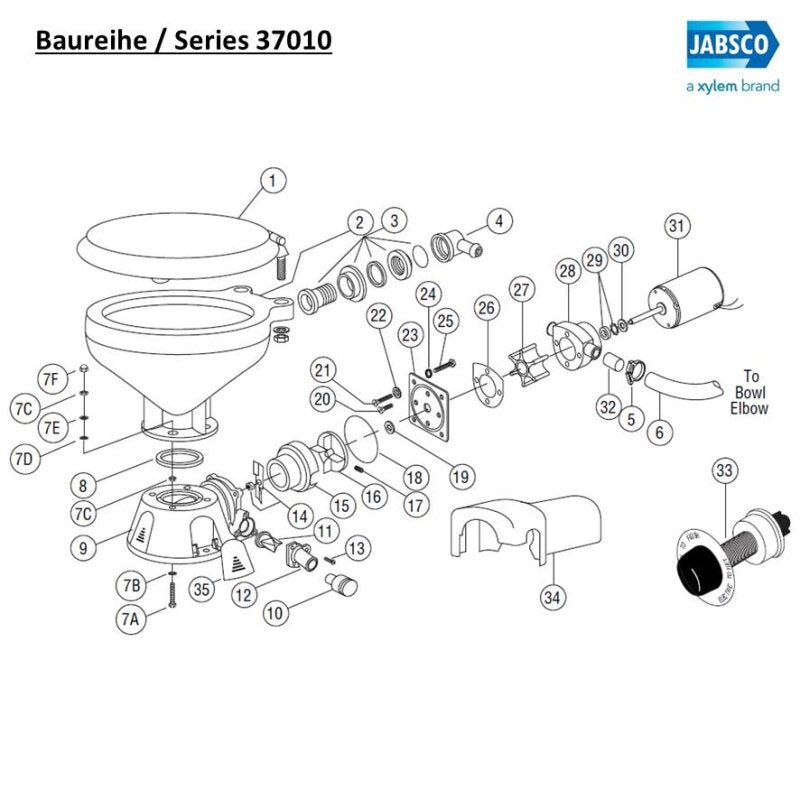 JABSCO 58104-1000 Keramik-WC-Sitz mit Deckel – Komfortgröße ab 2018