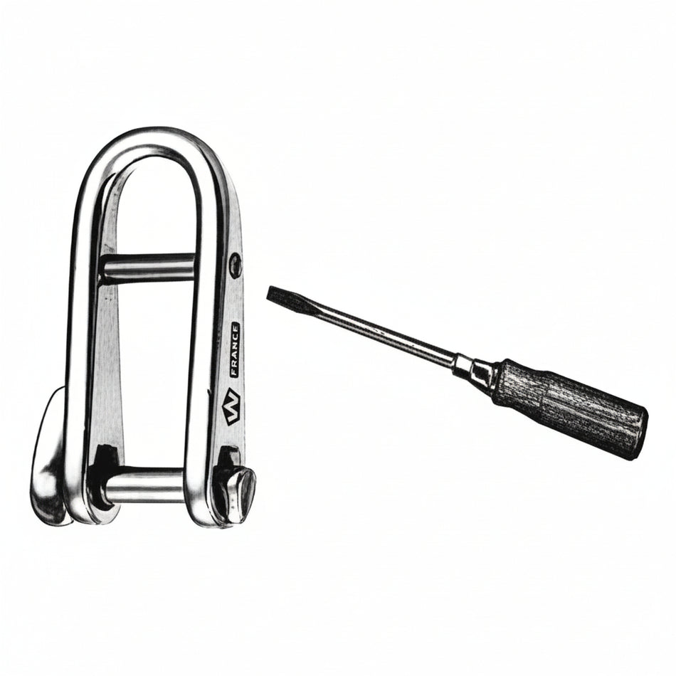 WICHARD Schlüsselschäkel - mit Schraub-Steg und HR-Bolzen hochfest