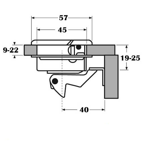 Edelstahl Einlassgriff Lukenheber A4 - AISI 316 - Klemmbereich 9-22 mm