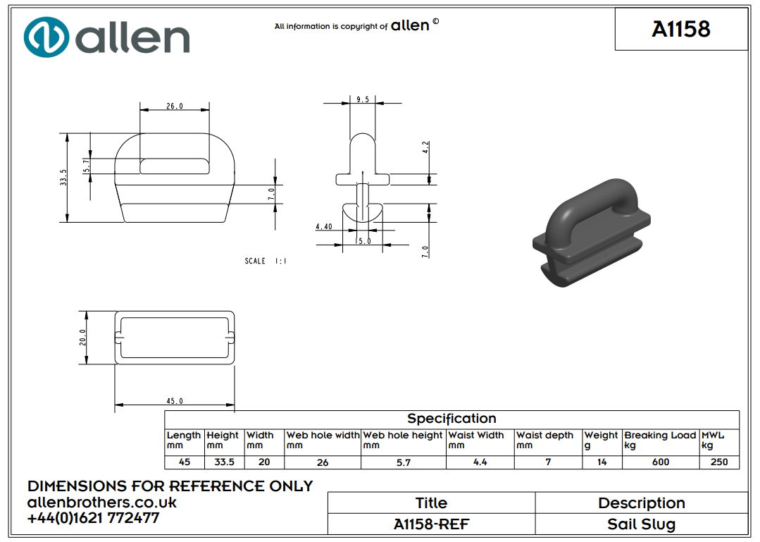 Holt Allen Spezial-Göhlrutscher A1158 - Stagreiter aus schwarzem Komposit