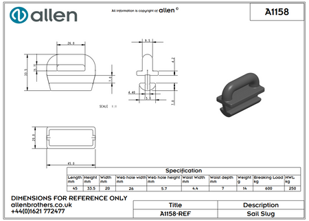 Holt Allen Spezial-Göhlrutscher A1158 - Stagreiter aus schwarzem Komposit