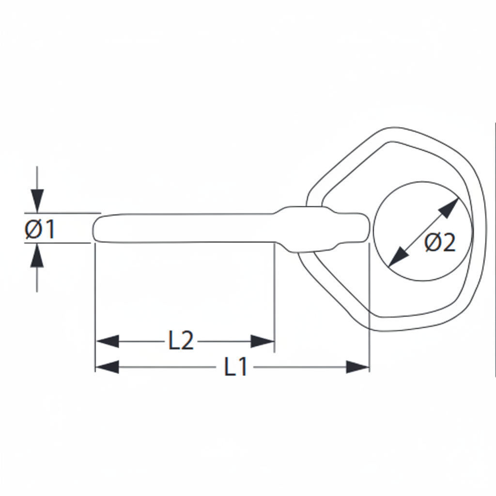 Klappsplinte DIN 11023 - Edelstahl A2 AISI304