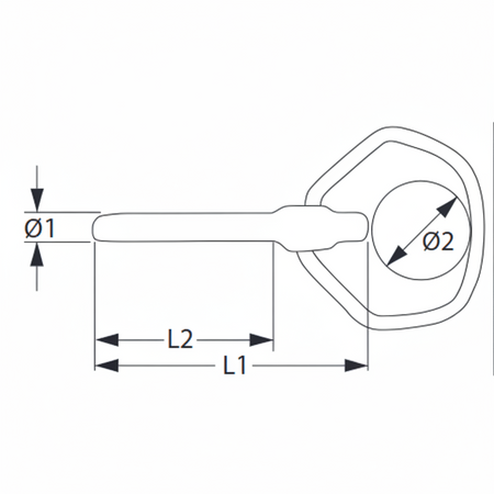 Klappsplinte DIN 11023 - Edelstahl A2 AISI304
