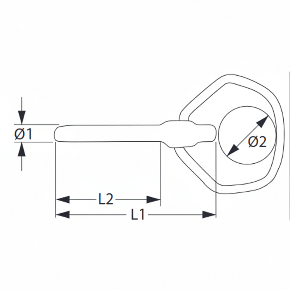 Klappsplinte DIN 11023 - Edelstahl A2 AISI304