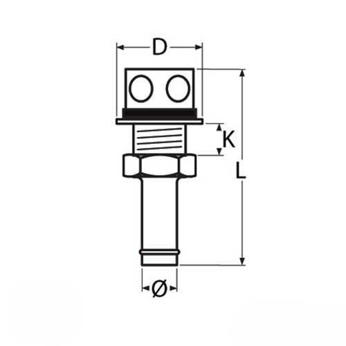 Tankentlüfter Edelstahl A4-AISI 316 gerade - 16mm & 19mm