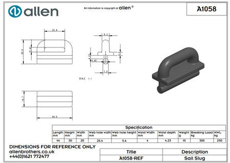 Holt Allen Zwischenrutscher 1058 - Stagreiter aus schwarzem Komposit
