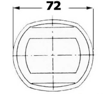 OSCULATI Positionsleuchte Compact 12 Edelstahl - Sphera Design RINA zugelassen bis 12m