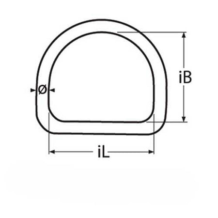Niroring D-Ring Edelstahl A2 AISI 304 - Gebogen und geschweißt