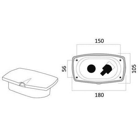 OSCULATI Duschbox mit Schlauch - PVC netzverstärkt oder Nylon weiß 2,5m/4m