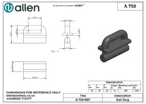 Holt Allen Zwischenrutscher HA758 - Stagreiter aus schwarzem Komposit